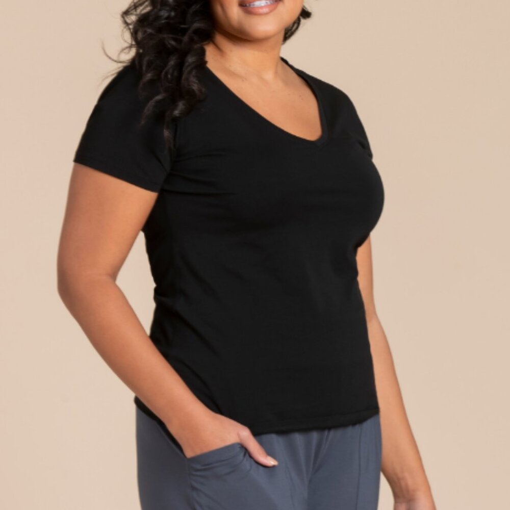 Pima V Neck Tee Shirt